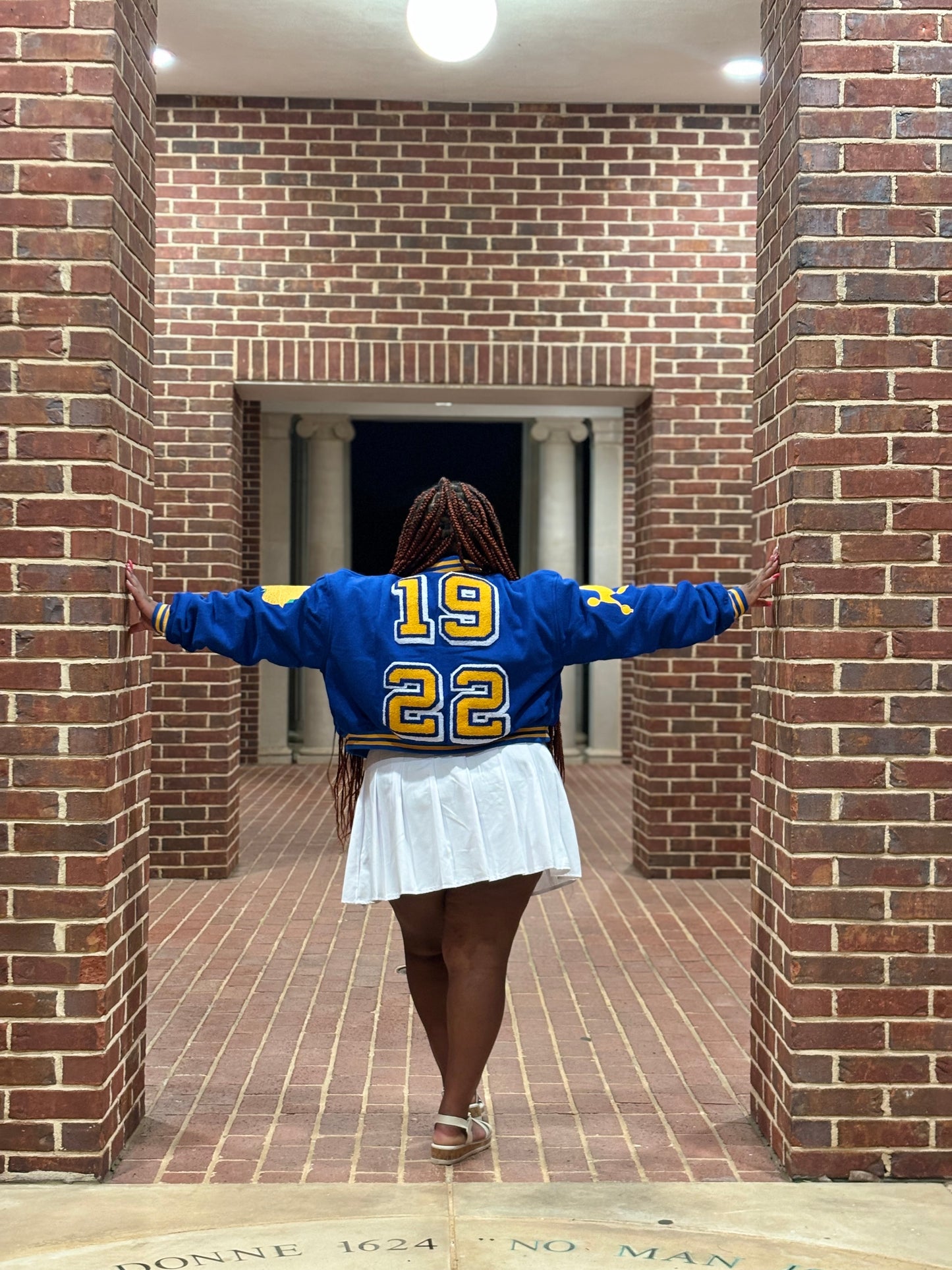 Sigma Gamma Rho Cropped Varsity Jacket