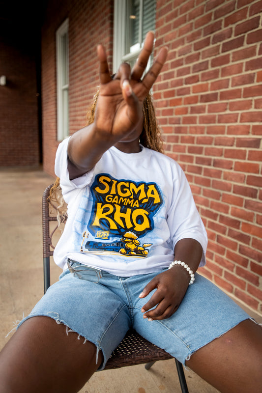 Meet me at Poodle Station t-shirt -WHITE